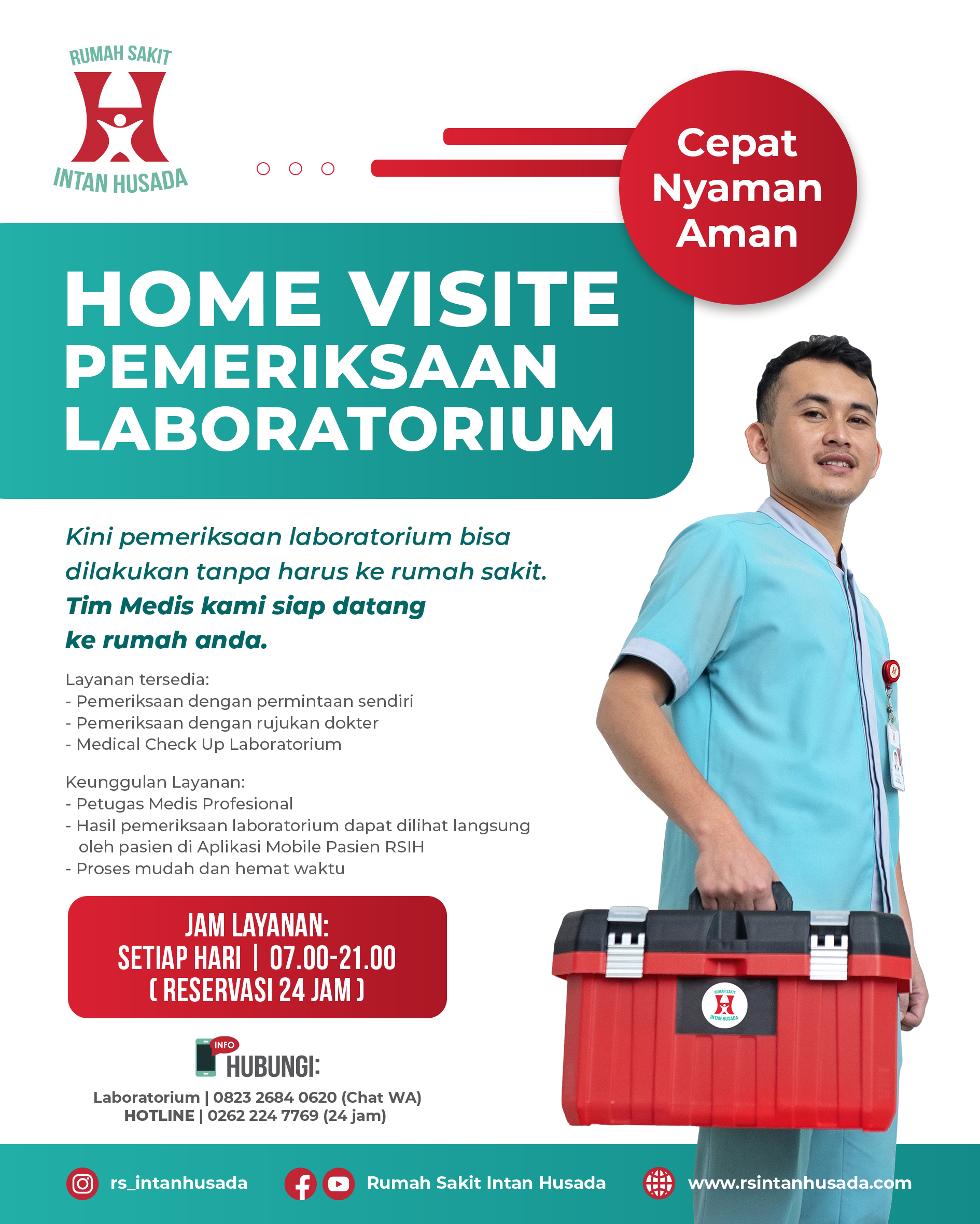 Layanan Home Visite Lab (Pemeriksaan Lab Ke Rumah) RS Intan Husada